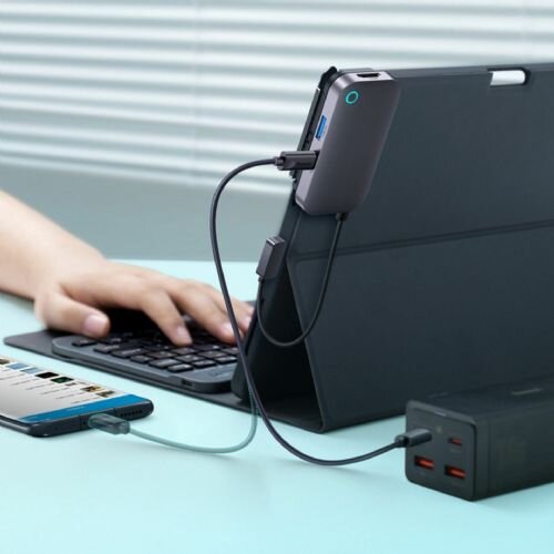 Baseus priklopna postaja USB 3.2 TipC 6v1 4K Padjoy siva WKWJ000113 Slike