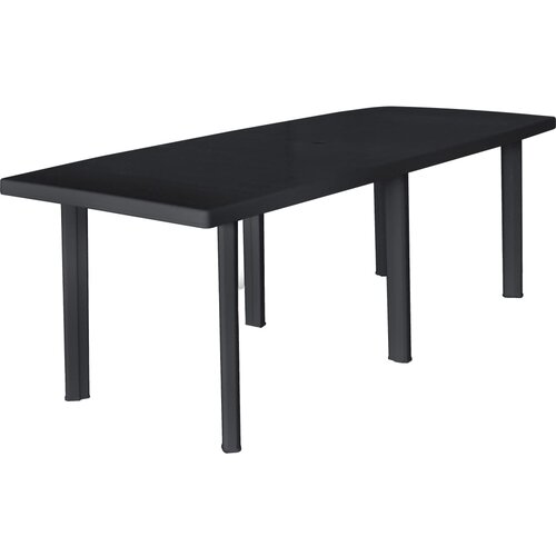 The Living Store Vrtna miza plastika 216x90x72 cm antracitna - Vrtna Miza, (21463051) Slike