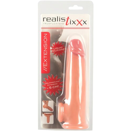 Realistixxx omotač penisa s produžetkom prstena testisa - 19 cm (prirodni) Slike