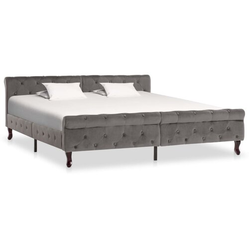 VidaXL Posteljni okvir siv žamet 180x200 cm Slike