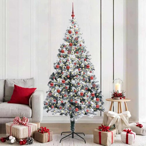 vidaXL Umjetno božićno drvce s 300 LED svjetlima Zelena 210 x 135 cm Cijene