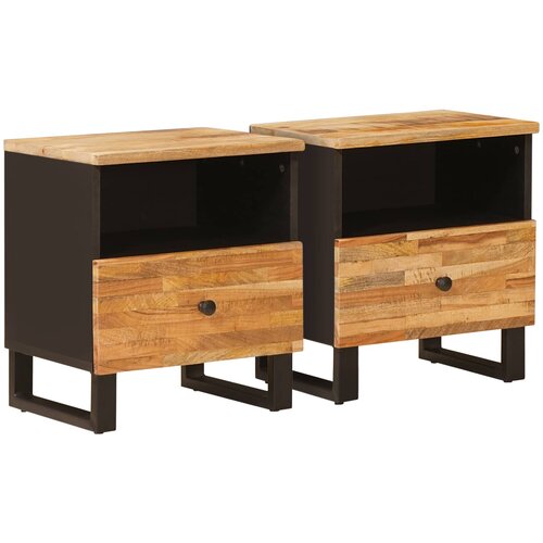  Ormar za krevet 2 pcs Smeđa 40 x 33 x 46 cm Čvrsto drvo manga Cijene