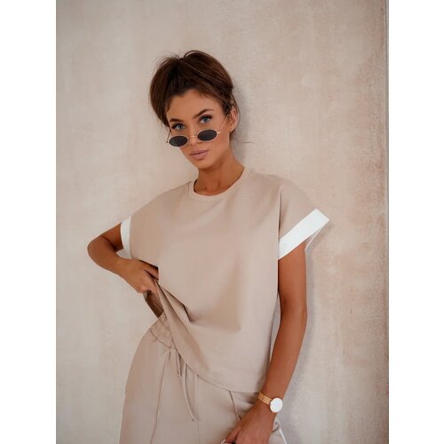 Resti Women's Cotton Set with Short Sleeves and Flared Pants Cijene