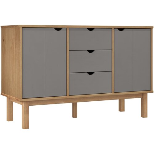 Maison Chic Komoda - Predalnik OTTA rjava in siva 113,5x43x73 cm trdna borovina, (21720534) Cene
