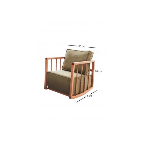 Atelier Del Sofa fotelja sallanan khaki Slike