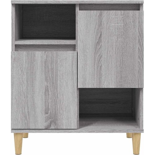  Komoda sivog hrasta sonome 60x35x70 cm od konstruiranog drva Siva Slike
