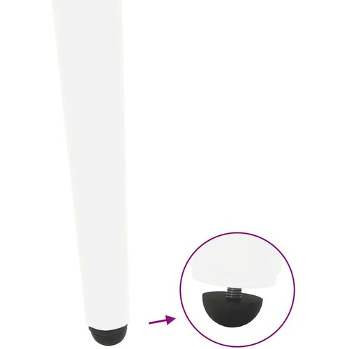 VidaXL noge za klub stolić konusnog oblika 4 kom bijele 42-43 cm čelik Slike