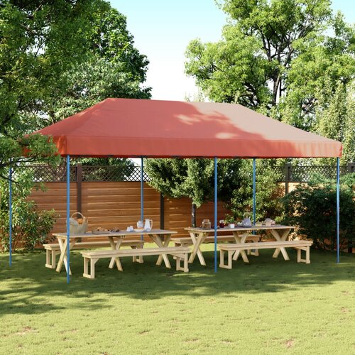 vidaXL Sklopivi prigodni šator za zabave terakota 580x292x315 cm Cijene