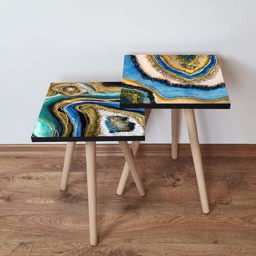 Hanah home 2Shp461 - multicolor multicolor nesting table (2 pieces) Cene