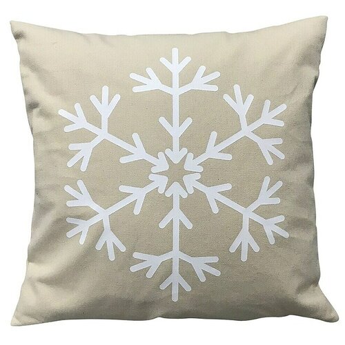  Blazina X-Mas (Snežinka, Bež barve, 45 x 45 cm, 100 % bombaž) Slike
