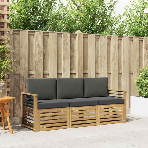  Setovi sofa 3 kom. Bijela i antracit Polyester Slike