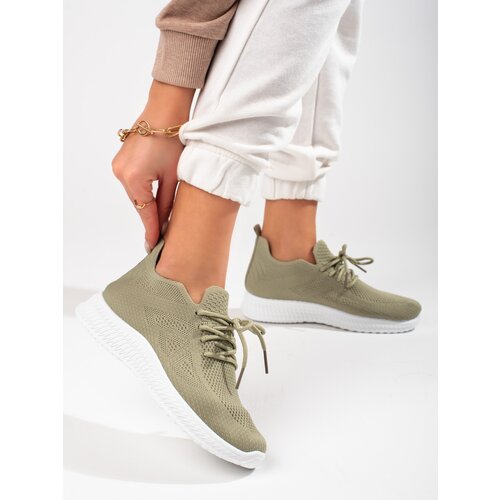 SHELOVET textile sports shoes green Slike