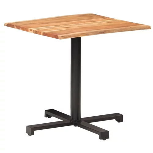  Bistro miza z naravnimi robovi 80x80x75 cm trakacijev les