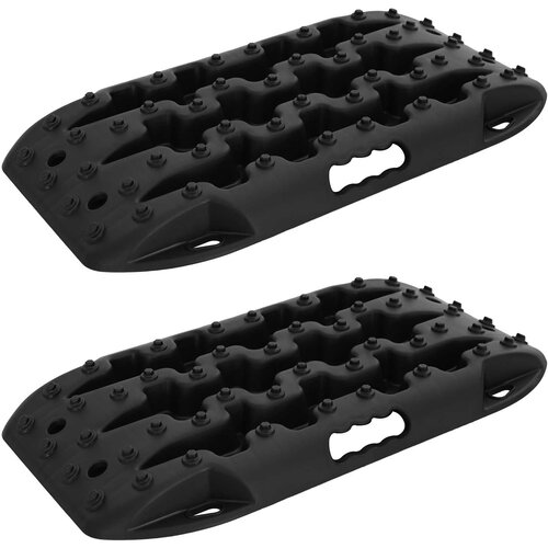  Ploča za vuču 2 pcs Crna 57,5x30,5x5,5 cm Ojačani najlon Slike