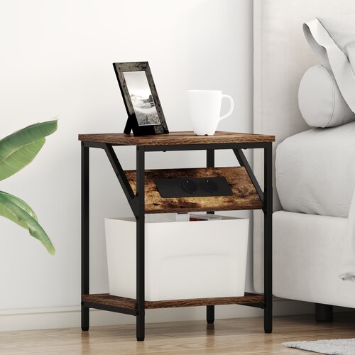 vidaXL Noćni Ormari 2 pcs Dimljeni hrast 38 x 30 x 48 cm Cijene