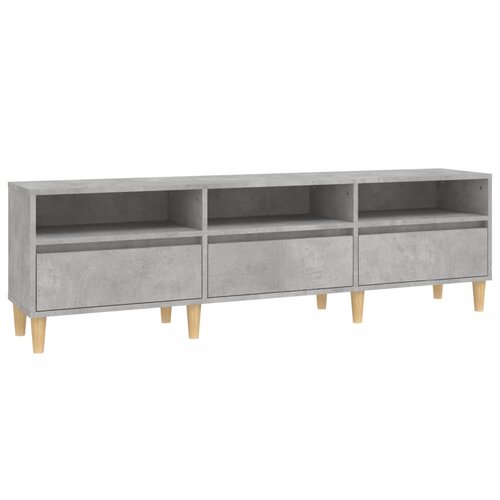 Maison Chic TV omarica - TV stojalo - Televizijska omarica betonsko siva 150x30x44,5 cm inženirski les, (21699396) Slike