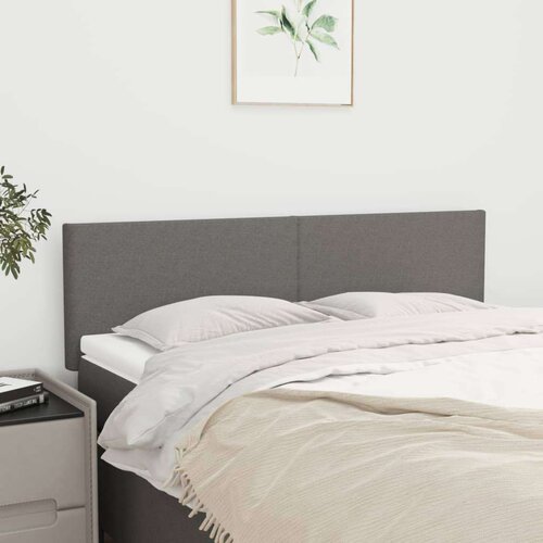  Posteljno vzglavje 2 kosa temno sivo 72x5x78/88 cm blago, (20953484) Slike