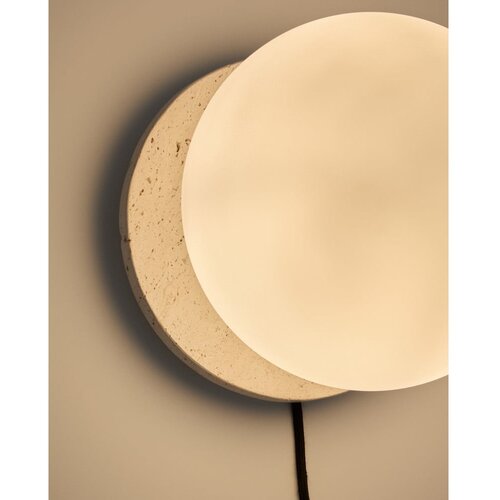 Kave Home Bela/kremno bela stenska svetilka &amp;oslash; 20 cm Malachi &amp;ndash; Slike