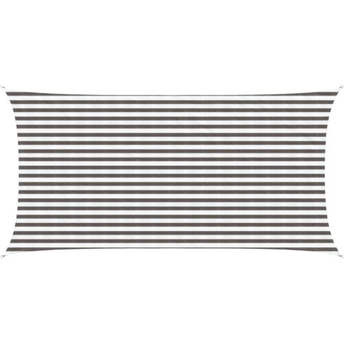vidaXL Jedrilica za sunčevu sjenu 2 5 x 5 m HDPE Pravokutni - Svijetlosiva i bijela 2 5 x 5 m Cene
