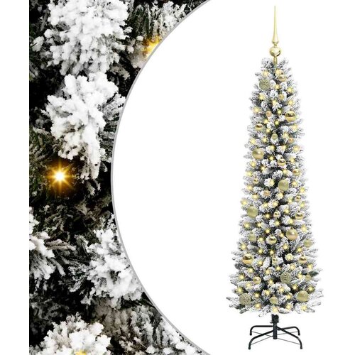 vidaXL Umestno božično drevo med 150 LED Zelena in bela 150 cm, (5000066753) Cene