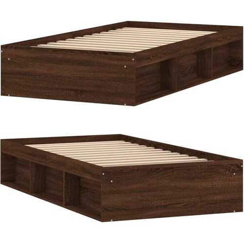  Kreveta boja smeđeg hrasta 90 x 200 cm Slike