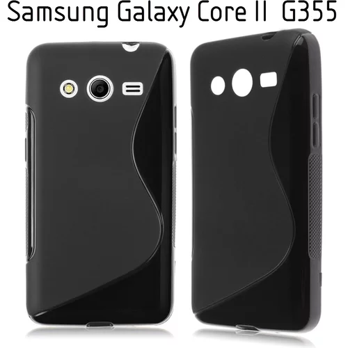  Gumijasti / gel etui S-Line za Samsung Galaxy Core 2 - črni