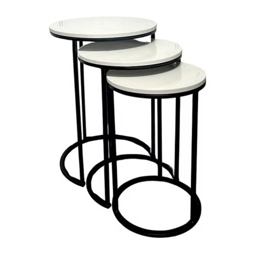 Master Stolovi okrugli dekorativni set 3/! TS-3 mramor crni Cijene