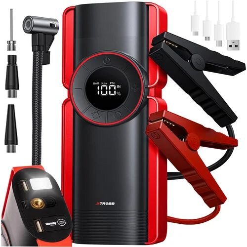 Kedo Avto polnilec - banka, LCD 6V1, 12V-800A, 10000mAh, led, 8,3 bar, črna barva, (21751547) Cene