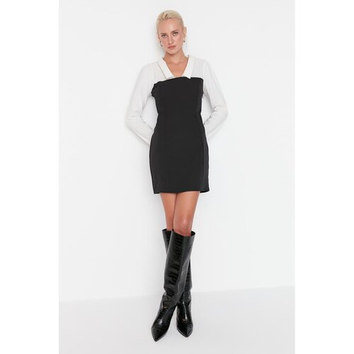 Trendyol Black Collar Detailed Dress Slike