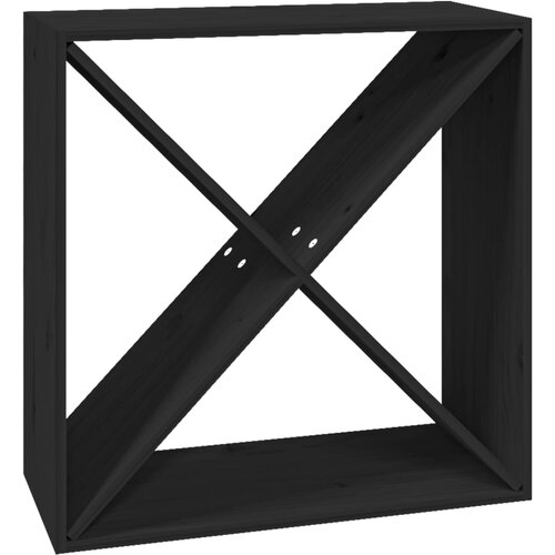 vidaXL Stojalo za vino Črna 62x25x62 cm trdna borovina, (20766735) Cene