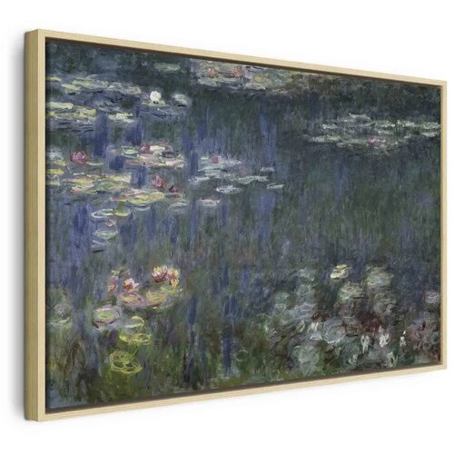  Slika - Claude Monet – Waterlilies: Green Reflections 120x80 U prirodnom drvenom okviru Cene