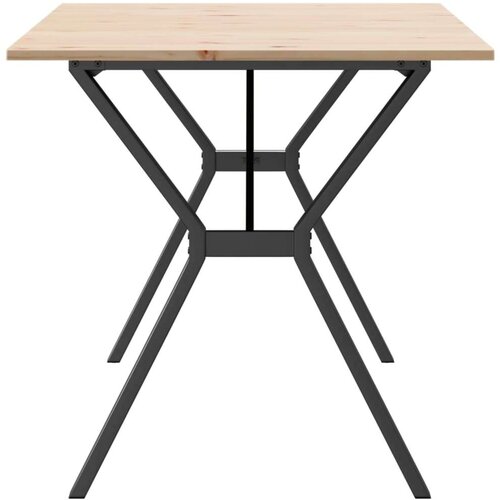  Blagovaonski stol Y-oblika 160x80x75 cm od borovine i željeza Slike