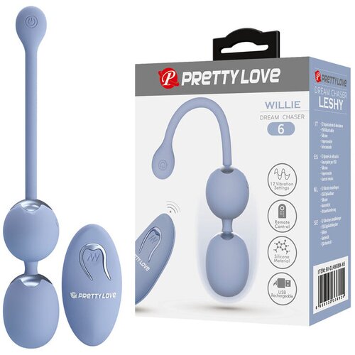 Vibro jaje Pretty love Willie, 20.5cm, Plavo Slike