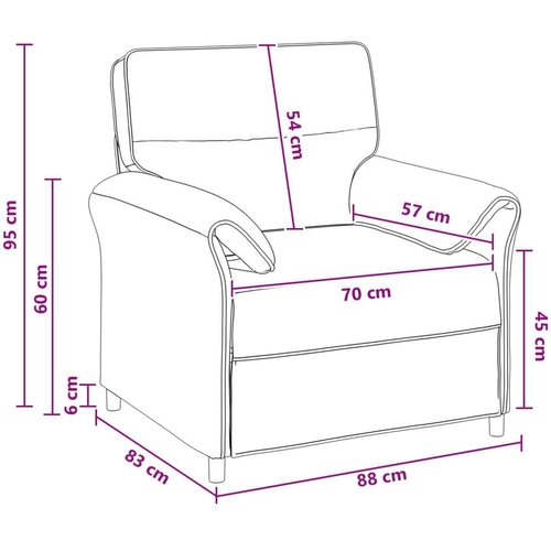 SOFA 100% poliester metalna konstrukcija MDF Šperploča - Bijela 1-sjedalo (70 cm) Cene