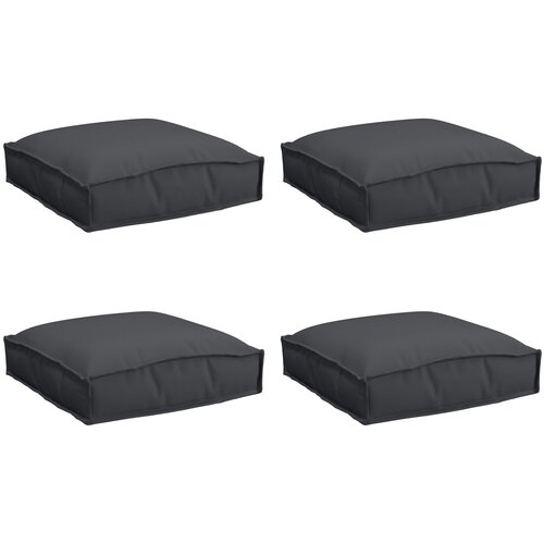 vidaXL Preproge za palete za sedenje 4 kosi Črna 40x40x8 cm Oxford tkanina, (22090555) Cene
