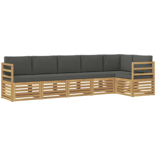  Set vanjskih sofa 6 pcs Bijela i antracit 306 x 128,5 x 73 cm Slike