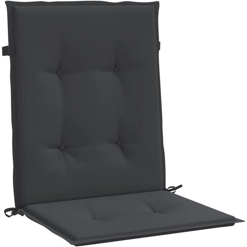 Jastuci za vrtne stolice 6 kom crni 100 x 50 x 3 cm od tkanine Slike