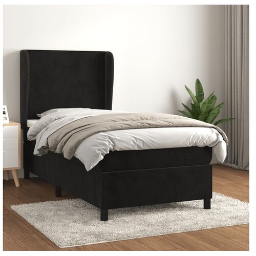 vidaXL spring krevet s madracem crni 90x200 cm bar&scaron;unasti Cijene