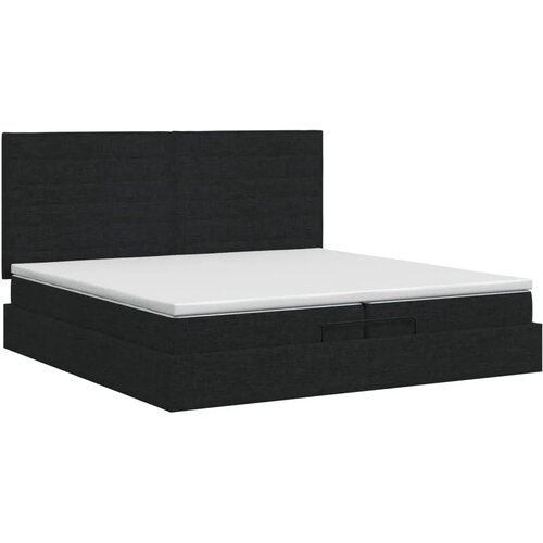  Podesivi krevet s madracem Crna 200 x 200 cm Tkanina - Crna 200 x 200 cm Dizajn linija Slike