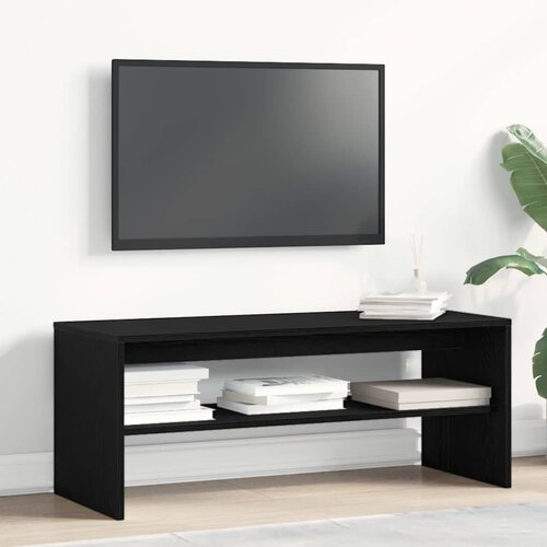 VidaXL TV ormarić crni hrast 100x40x40 cm konstruirano drvo Slike