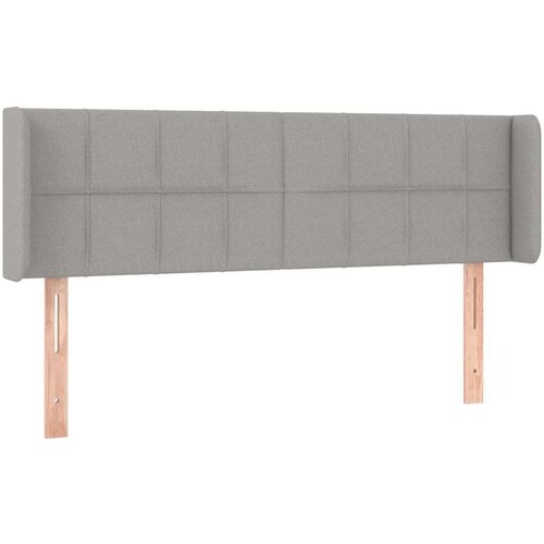  Uzglavlje svjetlosivo 147x16x78/88 cm od tkanine Slike