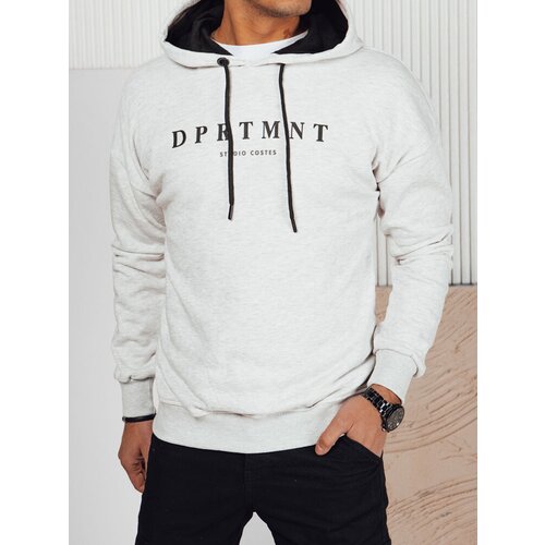 DStreet Bluza męska z nadrukiem jasnoszara Slike