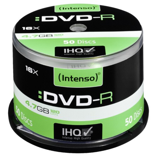 Intenso 1x50 DVD-R 4,7GB 16x Speed, Cakebox Slike