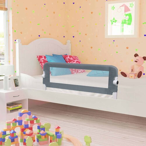 vidaXL Posteljno varovalo za otroke sivo 102x42 cm poliester, (21231678) Cene