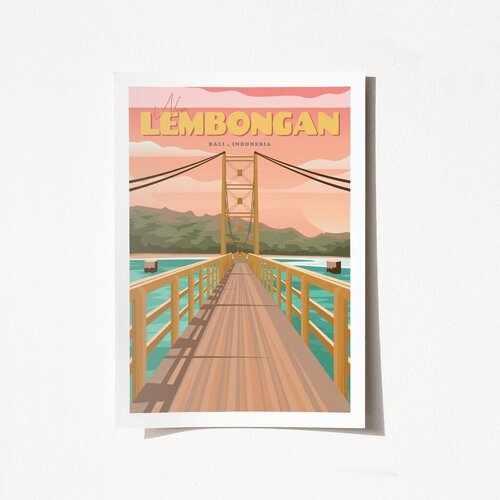 Wallity poster Lembongan Bali Indonesia-1950, 50x70 cm Cene
