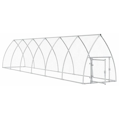  Kavez za koko&amp;scaron;i srebrni 600 x 105 x 120 cm od pocinčanog čelika Slike