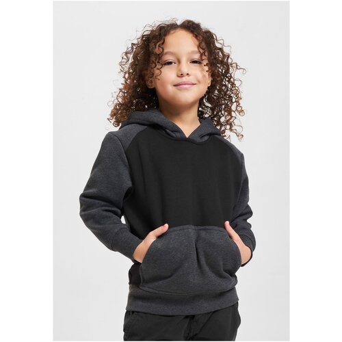 Urban Classics Boys&amp;#039; two-tone fake raglan hood with hood black/charcoal Slike