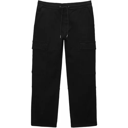 Pull&Bear Kargo hlače črna