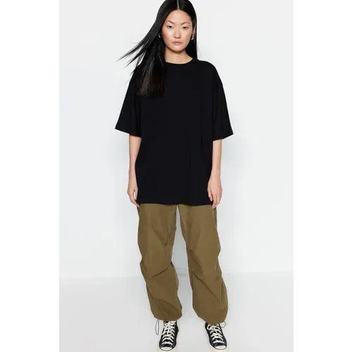 Trendyol T-Shirt - Black - Oversize