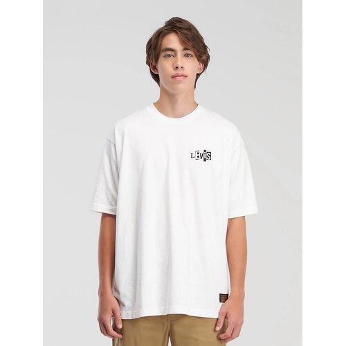 Levi&amp;#039;s Skate Graphic Box T-shirt white core batwing black Slike